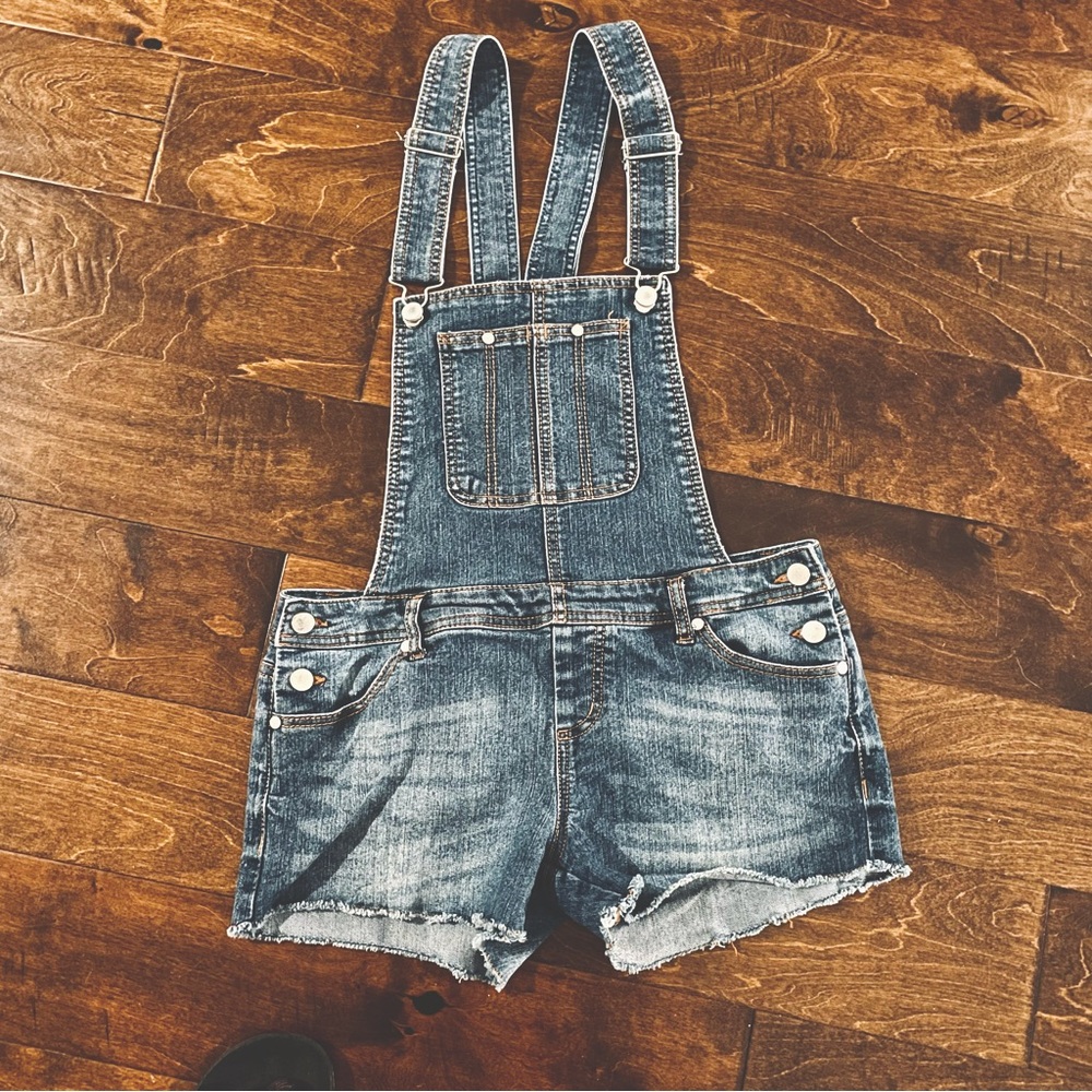 Tinseltown Denim Couture Overall Shorts